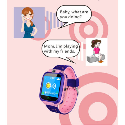 Smartwatch voor Kinderen met GPS Tracker Smartband Smartphone Horloge IPS iOS Android Roze
