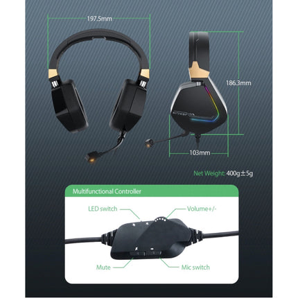 BW-GH2 USB Gaming Headset - Voor PS3/PS4/XBOX/PC 7.1 Surround Sound - Headphones Koptelefoon  met Microfoon