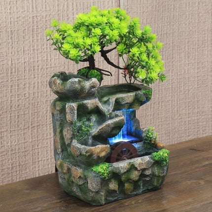 Sier Waterval Zen Garden Watermolen - Bonsai Boom Feng Shui Fontein Decor Ornament 
