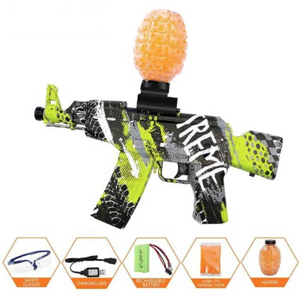 Elektrische Gel Blaster met 10.000 Balletjes - AK47 Model Water Speelgoed Foam Shooter Groen