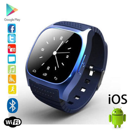 Originele M26 Smartwatch Smartphone Fitness Sport Activity Tracker Horloge OLED Android iOS iPhone Samsung Huawei Blauw