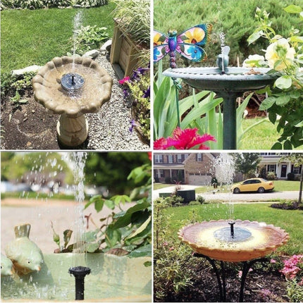 Solar Fontein op Zonne Energie - Pomp voor Vogelbad/Vijver/Tuin/Zwembad 6 Opzetstukken en Sproeicombinaties