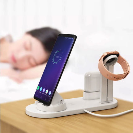 4 in 1 Oplaadstation voor Apple iPhone / iWatch / AirPods -  Charging Dock 10W Wireless Pad Wit
