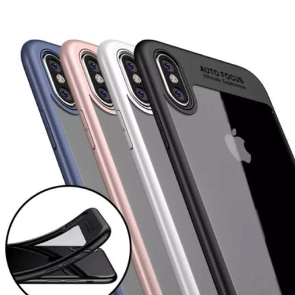 iPhone SE (2020) - Auto Focus Armor Case Cover Cas Silicone TPU Hoesje Zwart