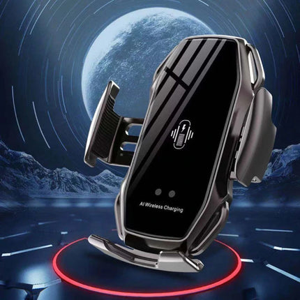 10W Draadloze Qi Autolader - Airvent Clip Oplader Universeel Wireless Car Charging Pad Blauw