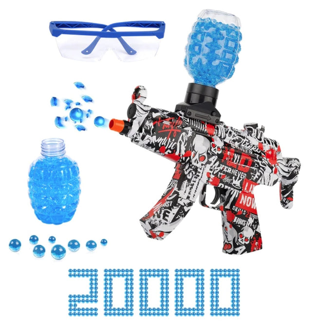 Elektrische Gel Blaster met 20.000 Balletjes - MP5 Model Water Speelgoed Foam Shooter Rood