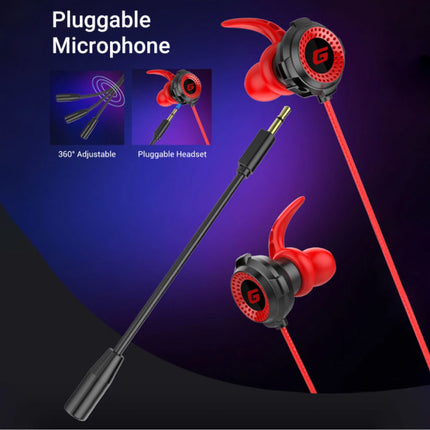 F36 Gaming Headset met Omnidirectionele Mic - Voor PS4/PS5 - Oortjes Hoofdtelefoon Headphones met Microfoon Rood