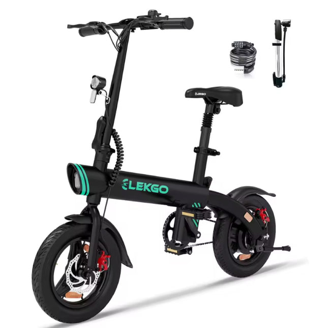 EG01 Urban Elektrische Fiets - 14-inch Wielen - Opvouwbare Smart E-Bike - Zwart