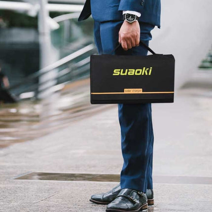 Solar Oplader met 9 Zonnepanelen 60W voor Laptops -2 Oplaadpoorten / 10-in-1 Laptop Lader op Zonne-energie 