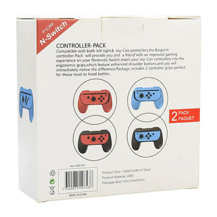 2-Pack Controller Grip voor Nintendo Switch Joy-Cons  - NS Gamepad Handgrip Handvat Rood-Blauw