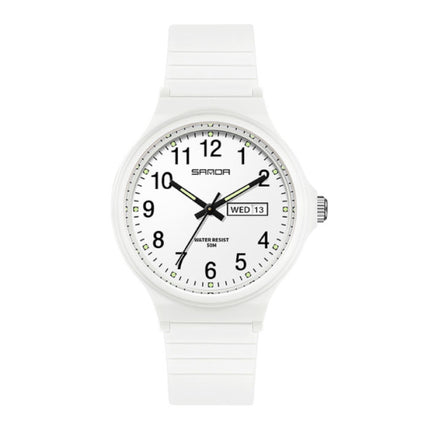 Minimalist Horloge voor Dames - Waterdicht Glow in the Dark Uurwerk Wit