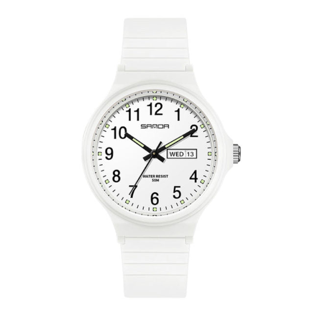 Minimalist Horloge voor Dames - Waterdicht Glow in the Dark Uurwerk Wit