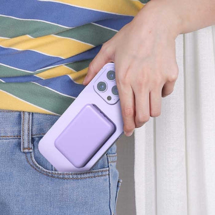 20.000mAh Mini Magnetische Qi Powerbank voor Mobiele Telefoons - Oplader Draadloze Batterij Zwart