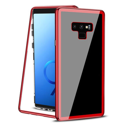 Samsung Galaxy S10 Magnetisch 360° Hoesje met Tempered Glass - Full Body Cover Hoesje + Screenprotector Rood