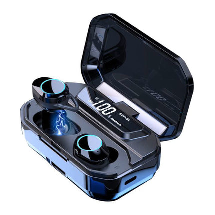 G02 TWS Draadloze Smart Touch Control Oortjes Bluetooth 5.0 Ear Wireless Buds 3300mAh Powerbank Earphones Earbuds Zwart