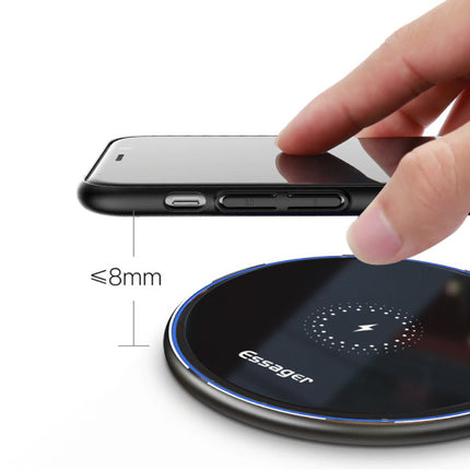 15W Qi Universele Draadloze Oplader - 2A Snelladen Wireless Charging Pad Wit