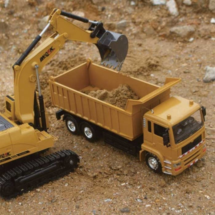 RC Vrachtwagen met Afstandsbediening - Bestuurbaar Speelgoed Machine Dump Wagen Radiografisch Metaallegering 