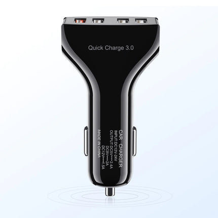 Qualcomm Quick Charge 3.0 Quad Port Autolader/Carcharger - Wit