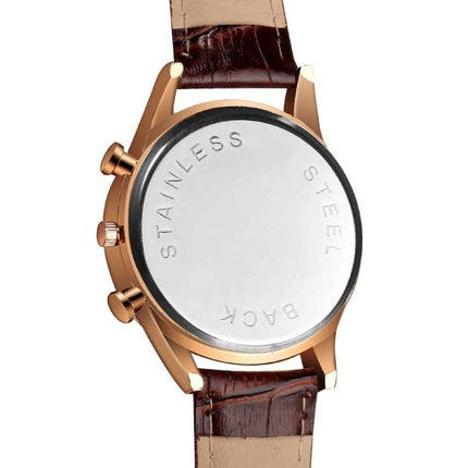 Stijlvol Luxe Horloge voor Heren - Lichtgevend Kwarts Uurwerk Leren Band met Kalender Zwart