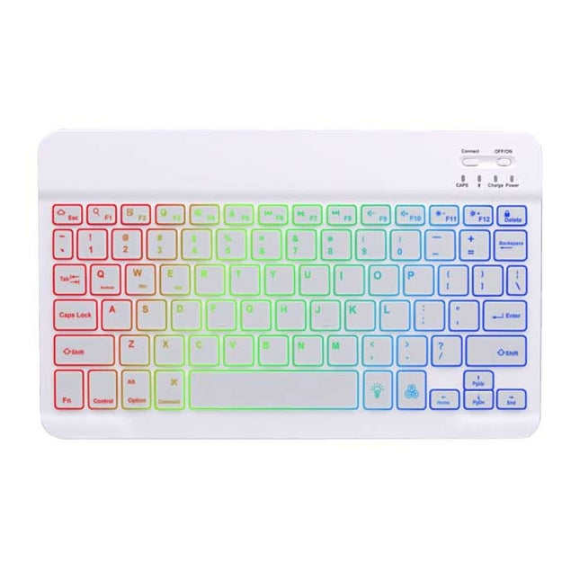 Verlicht Draadloos Toetsenbord 10 Inch - QWERTY voor PC / iOS / Android Zwart
