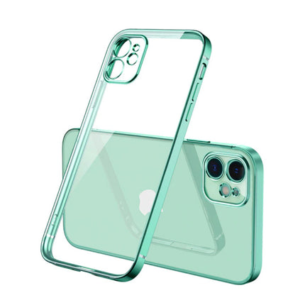 iPhone 12 Mini Hoesje Luxe Frame Bumper - Case Cover Silicone TPU Anti-Shock Lichtgroen