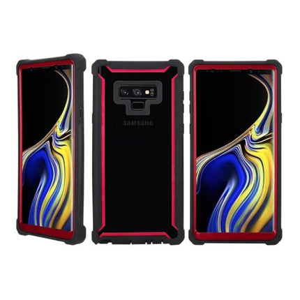 Samsung Galaxy S10 Plus Bumper Hoesje 360° Bescherming - Full Body Cover Armor Zwart Rood