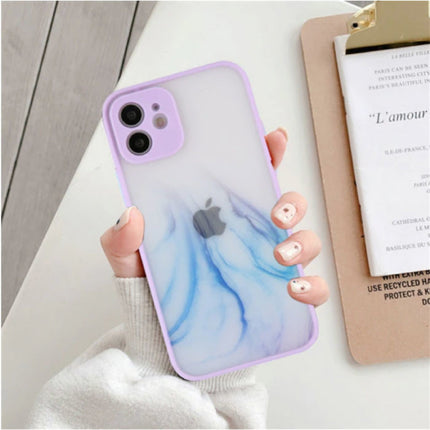 iPhone 7 Bumper Hoesje met Print - Case Cover Silicone TPU Anti-Shock Paars