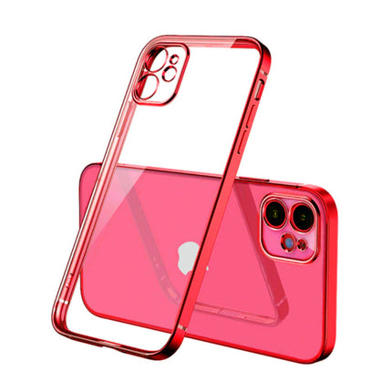 iPhone 7 Plus Hoesje Luxe Frame Bumper - Case Cover Silicone TPU Anti-Shock Rood