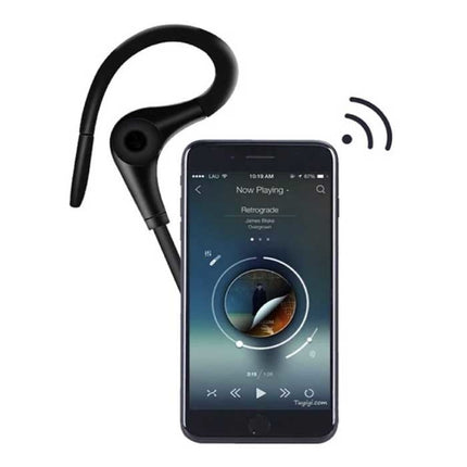3.5mm AUX Oordopjes met Oorhaak - Oortjes Wired Earphones Oortelefoon Blauw