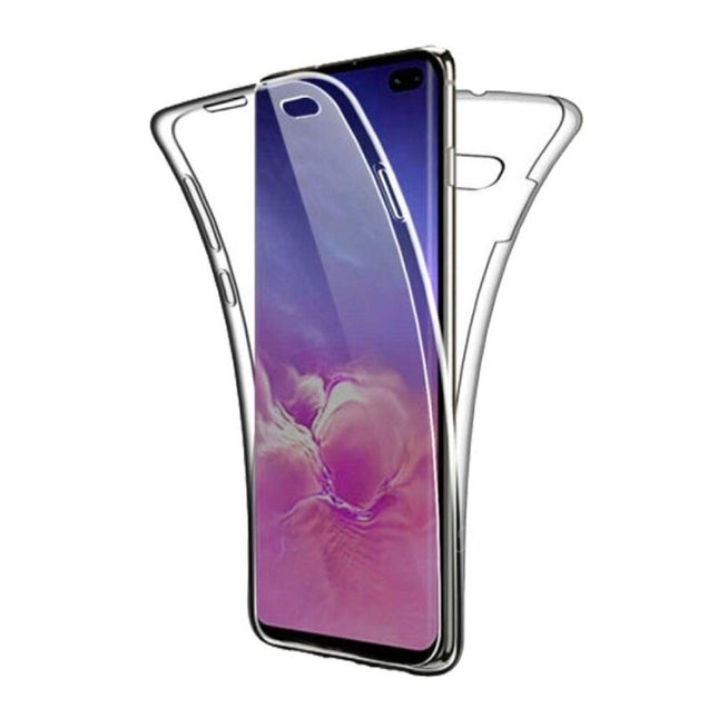Samsung Galaxy A21 Full Body 360° Hoesje - Volledige Bescherming Transparant TPU Silicone Case + PET Screenprotector