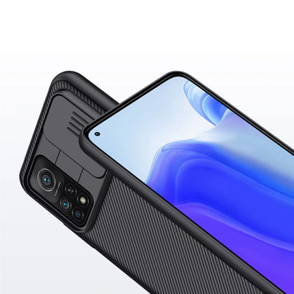 Xiaomi Mi 10T Pro CamShield Hoesje  met Camera Slider - Shockproof Case Cover Cas TPU Zwart
