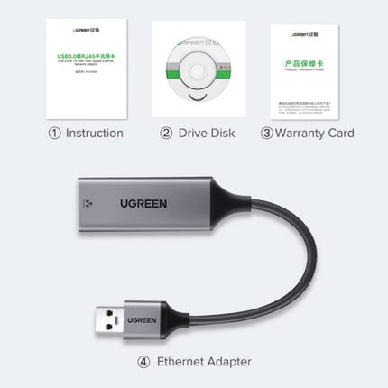 USB naar Ethernet Poort Adapter - 1000Mbps Data Overdracht Converter Hoogwaardig ABS Zwart