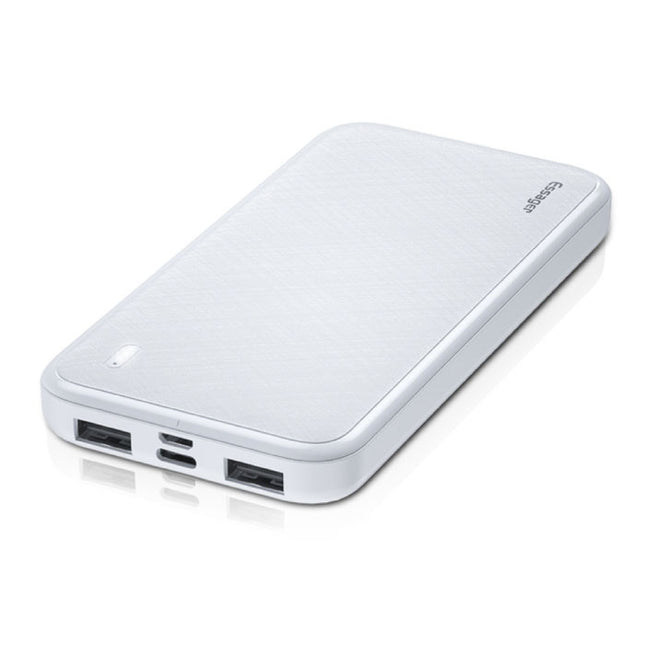 Powerbank 10.000mAh met 2 Oplaadpoorten  - 2.1A Externe Batterij Oplader Wit