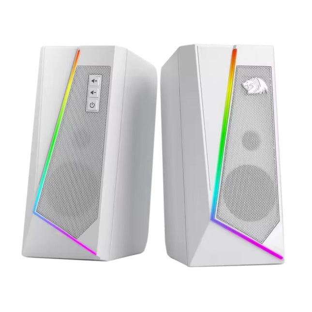 GS520 Desktop Luidspreker Set - RGB 3.5mm AUX Stereo Speaker - Wit