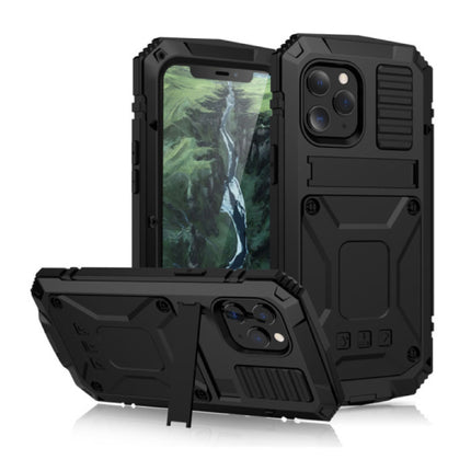 iPhone 12 Mini 360°  Full Body Case Hoesje + Screenprotector - Shockproof Cover Zwart