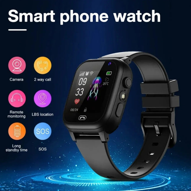 Kids Smartwatch met GPS Tracker - Voor Kinderen Smartband Smartphone Horloge - Roze