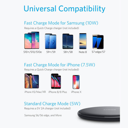 Powerwave 10W Qi Universele Draadloze Oplader Wireless Charging Pad