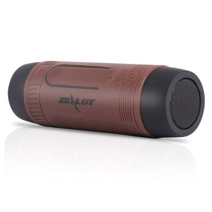 S1 Draadloze Luidspreker met Zaklamp voor Fiets - Soundbar Wireless Bluetooth 5.0 Speaker Box Bruin