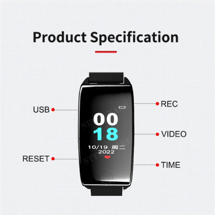 Security Camera Horloge Smartband DVR Camera - 1080p - 8 GB Ingebouwd Geheugen