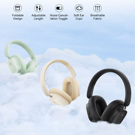 H1i Draadloze Koptelefoon - ANC Ruisonderdrukking - Bluetooth 5.3 Wireless Headset Zwart
