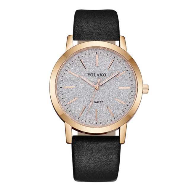 Kwarts Horloge Dames - Anoloog Luxe Uurwerk voor Vrouwen Zwart