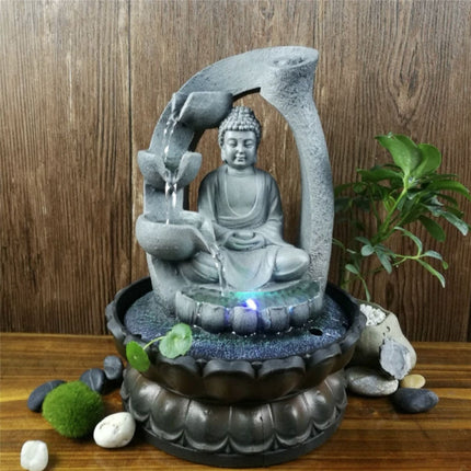 Boeddha Sier Waterval - LED Verlichting - Zen Garden Feng Shui Fontein Decor 