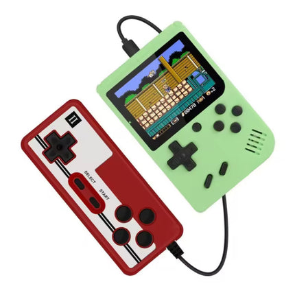 400 in 1 Retro Video Game Console met P2 Gamepad - Mini Draagbaar - Groen