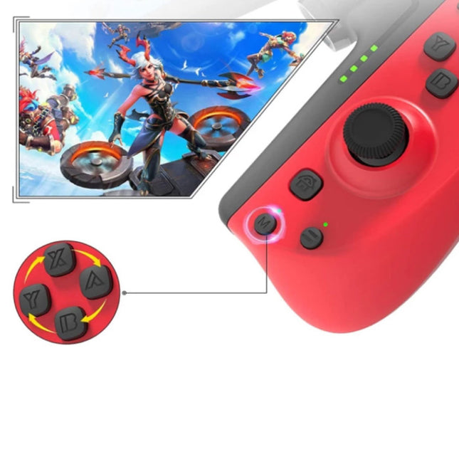 Gaming Controller voor Nintendo Switch - NS Bluetooth Gamepad Joy Pad met Vibratie Blauw-Rood