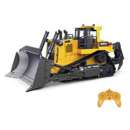 RC Bulldozer met Afstandsbediening - Bestuurbaar Speelgoed Tractor Graafmachine op 1:16 Schaal Radiografisch Metaallegering