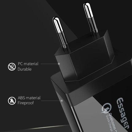 3x Port Triple USB Stekkerlader 30W - Quick Charge 3.0 Muur Oplader Wallcharger AC Thuislader Adapter Wit