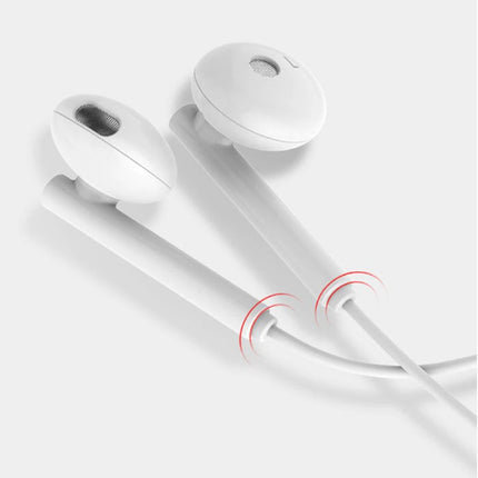 Honor AM115 Oortjes met Microfoon en Controls - 3.5mm AUX Oordopjes Wired Earphones Oortelefoon Wit
