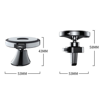 Qi Draadloze Autolader 10W - Dashboard Standaard Oplader Universeel Wireless Car Stand Opladen Pad Zwart