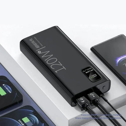 Mijia 50.000mAh Powerbank met 5 Oplaadpoorten - LED Display - 120W Batterij Oplader - Zwart