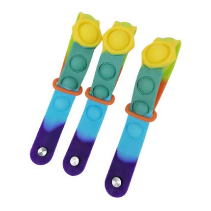 Pop It Armband - Fidget Anti Stress Speelgoed Bubble Toy Siliconen Grijs